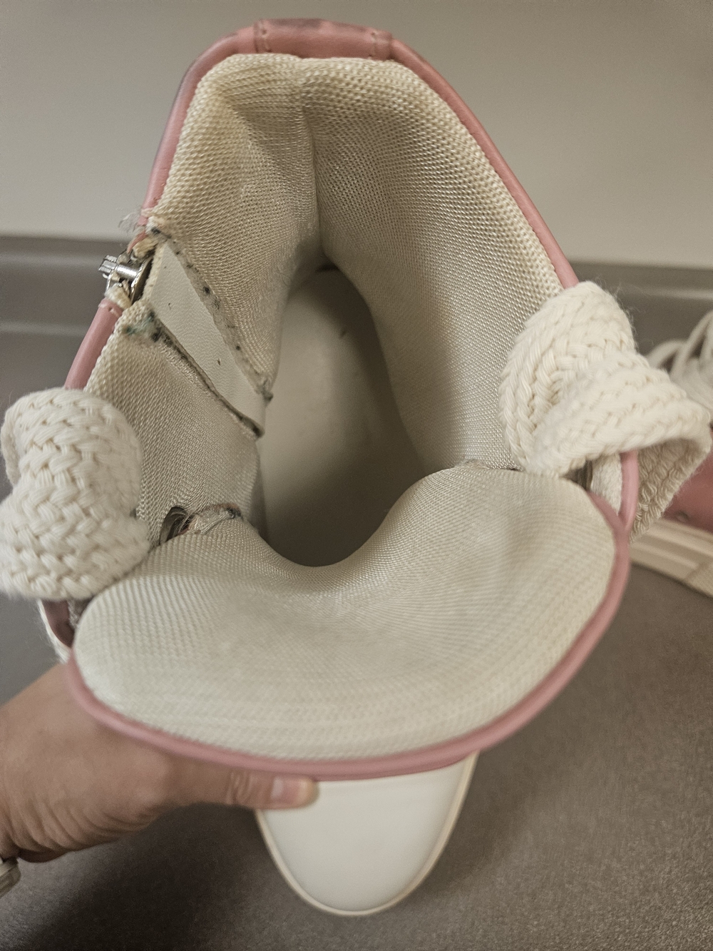 High-Top Platform Sneakers - Pink/White - Picture 11 of 14